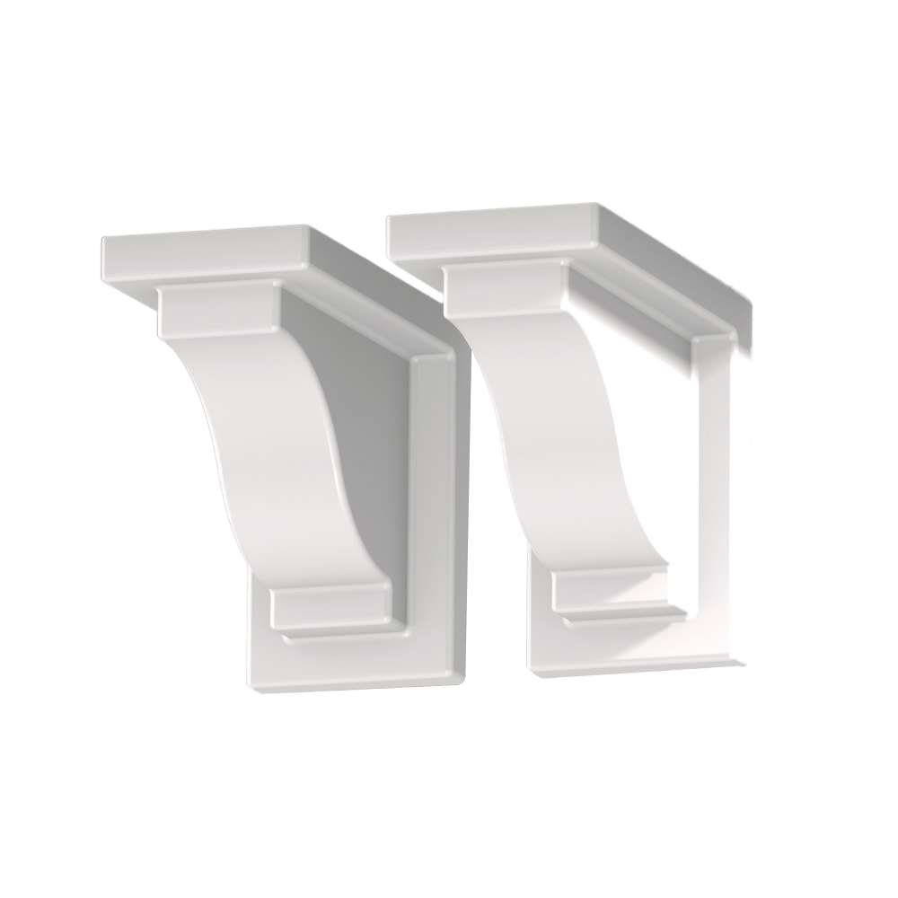 Mayne Yorkshire Corbels, 7-1/8in x 4-5/16in, White, Pack Of 2 Corbels MPN:4821-W