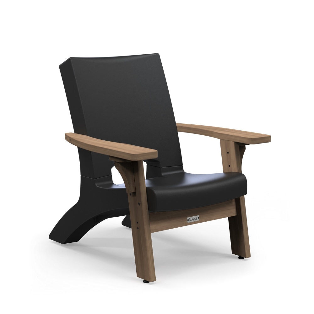Mayne Mesa Resin And Wood Outdoor Furniture Patio Chair, Black MPN:8700-B