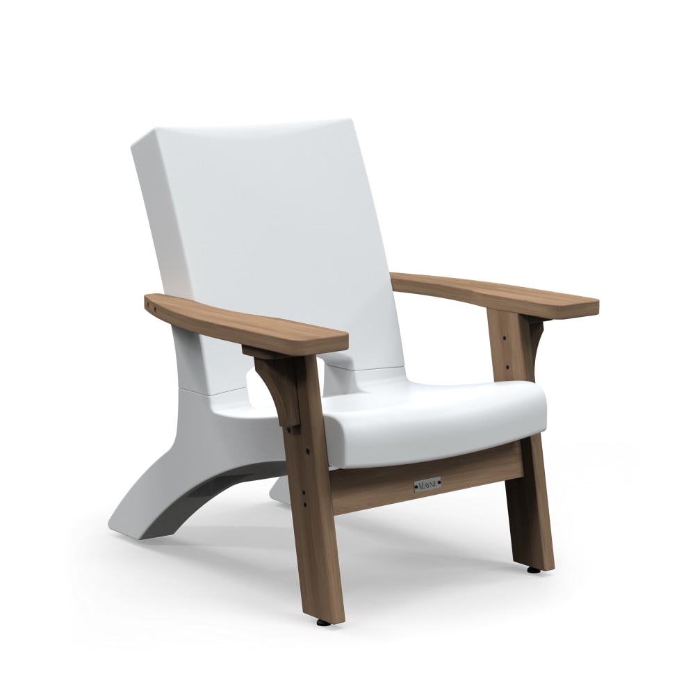 Mayne Mesa Resin And Wood Outdoor Furniture Patio Chair, White MPN:8700-W