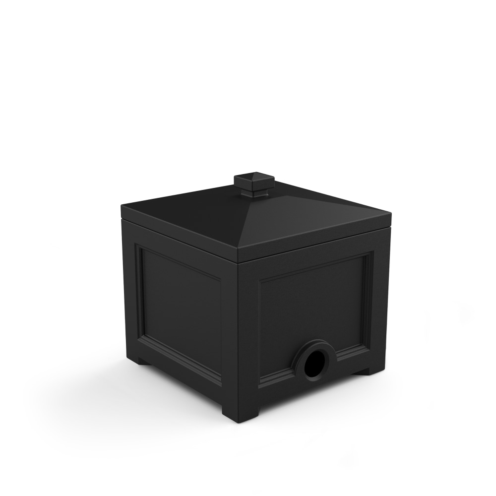 Mayne Fairfield Garden Hose Bin, 18inH x 17inW x 17inD, Black MPN:5858-B