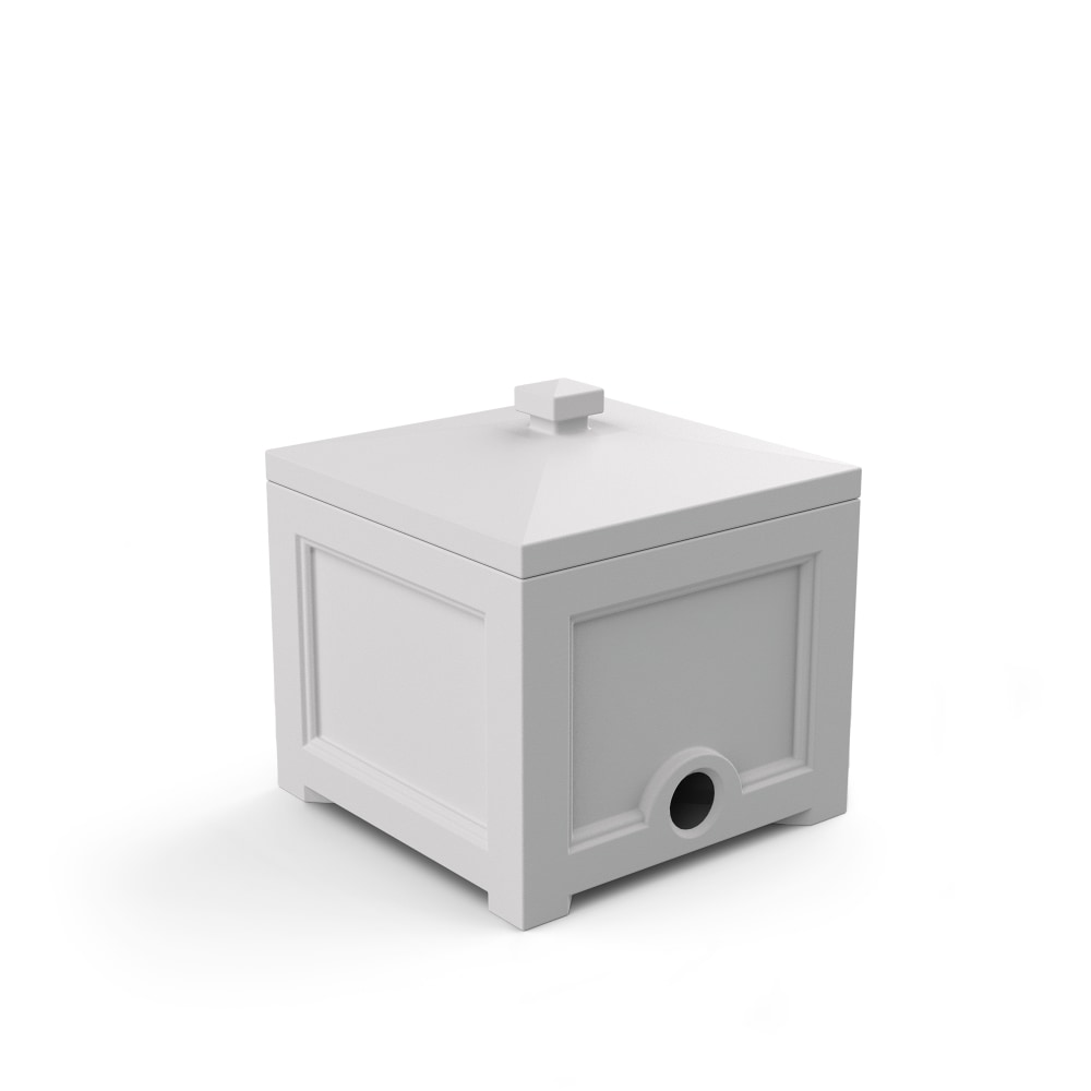 Mayne Fairfield Garden Hose Bin, 18inH x 17inW x 17inD, White MPN:5858-W