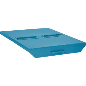 Wright® Hinged Lid For 1 Cu. Yd. GoVets™ Self Dumping Hopper Blue 10033SL-PLYBL