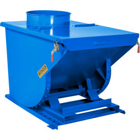 Wright® Light Duty Steel Dust Collection Hopper 1 Cu. Yd. 4000 lb. Capacity Blue 10055-BLU-10033DC