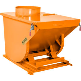 Wright® Light Duty Steel Dust Collection Hopper 1 Cu. Yd. 4000 lb. Capacity Orange 10055-ORG-10033DC