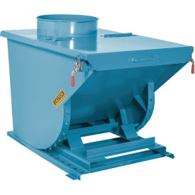 Wright® Light Duty Steel Dust Collection Hopper 1 Cu. Yd. 4000 lb. Capacity Polymer Blue 10055-PLYBL-10033DC
