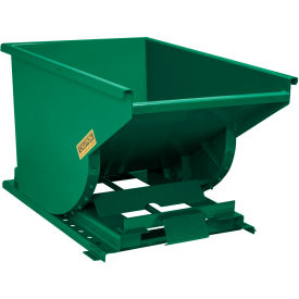 Wright® Steel Self Dumping Forklift Hopper w/ Bump Release 1 Cu. Yd. 2000 lb. Cap Dark Green 10055BR-RNFT