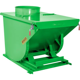 Wright® Medium Duty Steel Dust Collection Hopper 1 Cu. Yd. 5000 lb. Capacity Green Byte 10077-GNBT-10033DC