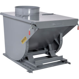 Wright® Medium Duty Steel Dust Collection Hopper 1 Cu. Yd. 5000 lb. Capacity Gray 10077-GRY-10033DC