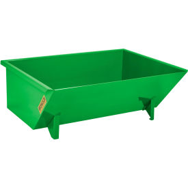 Wright® Low-Profile Steel Self Dumping Forklift Hopper 1 Cu. Yd. 5000 lb. Cap. Bright Green 10077LP-GNBT