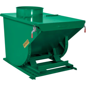 Wright® Heavy Duty Steel Dust Collection Hopper 1 Cu. Yd. 6000 lb. Capacity Rain Forest 10099-RNFT-10033DC