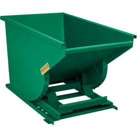 Wright® Heavy Duty Steel Self Dumping Forklift Hopper 1 Cu. Yd. 7000 lb. Capacity Dark Green 10099-RNFT