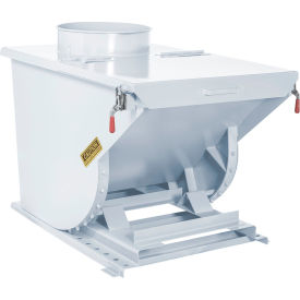 Wright® Heavy Duty Steel Dust Collection Hopper 1 Cu. Yd. 6000 lb. Capacity White 10099-WHT-10033DC