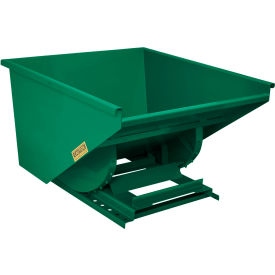 Wright® Medium Duty Steel Self Dumping Forklift Hopper 1-1/2 Cu. Yd. 4000 lb. Cap Dark Green 15055-RNFT
