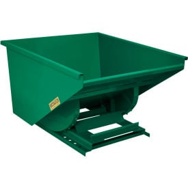 Wright® Heavy Duty Steel Self Dumping Forklift Hopper 1-1/2 Cu. Yd. 6000 lb. Cap. Dark Green 15077-RNFT