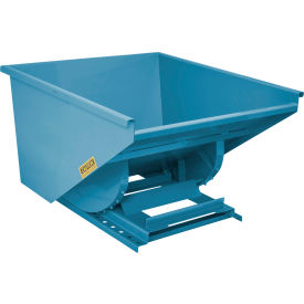 Wright® Heavy Duty Steel Self Dumping Forklift Hopper 1-1/2 Cu. Yd. 7000 lb. Capacity Blue 15099-PLYBL