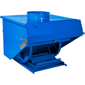Wright® Light Duty Steel Dust Collection Hopper 2 Cu. Yd. 4000 lb. Capacity Blue 20055-BLU-20033DC