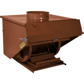 Wright® Light Duty Steel Dust Collection Hopper 2 Cu. Yd. 4000 lb. Capacity Brown 20055-BRN-20033DC