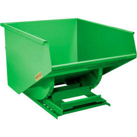 Wright® Medium Duty Steel Self Dumping Forklift Hopper 2 Cu. Yd. 4000 lb. Cap. Bright Green 20055-GNBT