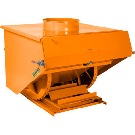 Wright® Light Duty Steel Dust Collection Hopper 2 Cu. Yd. 4000 lb. Capacity Orange 20055-ORG-20033DC