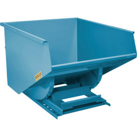 Wright® Medium Duty Steel Self Dumping Forklift Hopper 2 Cu. Yd. 4000 lb. Capacity Blue 20055-PLYBL