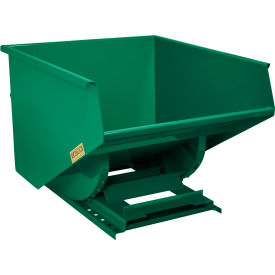 Wright® Medium Duty Steel Self Dumping Forklift Hopper 2 Cu. Yd. 4000 lb. Cap. Dark Green 20055-RNFT