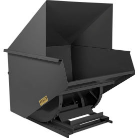 Wright® Medium Duty Steel Hooded Self Dumping Hopper 2 Cu. Yd. 6000 lb. Capacity Black 20077-BLK-20044H