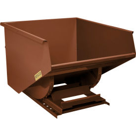 Wright® Heavy Duty Steel Self Dumping Forklift Hopper 2 Cu. Yd. 6000 lb. Capacity Brown 20077-BRN