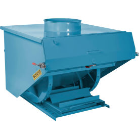 Wright® Medium Duty Steel Dust Collection Hopper 2 Cu. Yd. 6000 lb. Capacity Polymer Blue 20077-PLYBL-20033DC