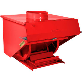 Wright® Medium Duty Steel Dust Collection Hopper 2 Cu. Yd. 6000 lb. Capacity Red 20077-RED-20033DC