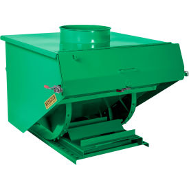 Wright® Heavy Duty Steel Dust Collection Hopper 2 Cu. Yd. 7000 lb. Capacity Green 20099-GRN-20033DC