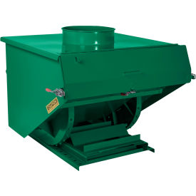 Wright® Heavy Duty Steel Dust Collection Hopper 2 Cu. Yd. 7000 lb. Capacity Rain Forest 20099-RNFT-20033DC