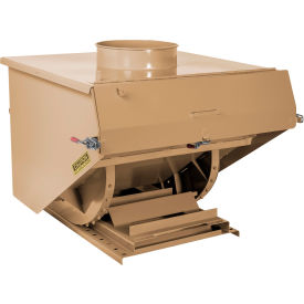 Wright® Heavy Duty Steel Dust Collection Hopper 2 Cu. Yd. 7000 lb. Capacity Tan 20099-TAN-20033DC