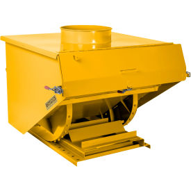 Wright® Heavy Duty Steel Dust Collection Hopper 2 Cu. Yd. 7000 lb. Capacity Yellow 20099-YEL-20033DC