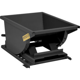 Wright® Light Duty Steel Self Dumping Forklift Hopper 1/4 Cu. Yd 4000 lb. Capacity Black 2555-BLK