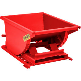 Wright® Light Duty Steel Self Dumping Forklift Hopper 1/4 Cu. Yd 4000 lb. Capacity Red 2555-RED