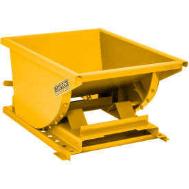 Wright® Light Duty Steel Self Dumping Forklift Hopper 1/4 Cu. Yd. 4000 lb. Capacity Yellow 2555-YEL