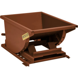 Wright® Heavy Duty Steel Self Dumping Forklift Hopper 1/4 Cu. Yd. 6000 lb. Capacity Brown 2577-BRN