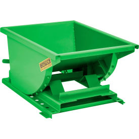 Wright® Heavy Duty Steel Self Dumping Forklift Hopper 1/4 Cu. Yd. 6000 lb. Cap. Bright Green 2577-GNBT