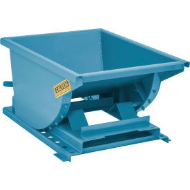 Wright® Heavy Duty Steel Self Dumping Forklift Hopper 1/4 Cu. Yd. 6000 lb. Capacity Blue 2577-PLYBL