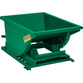 Wright® Heavy Duty Steel Self Dumping Forklift Hopper 1/4 Cu. Yd. 6000 lb. Cap. Dark Green 2577-RNFT