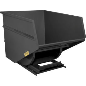 Wright® Light Duty Steel Self Dumping Forklift Hopper 3 Cu. Yd. 4000 lb. Capacity Black 30055-BLK