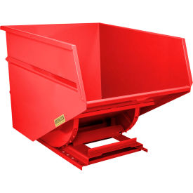 Wright® Light Duty Steel Self Dumping Forklift Hopper 3 Cu. Yd. 4000 lb. Capacity Red 30055-RED