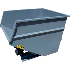 Wright® Light Duty Steel Self-Dumping Forklift Hopper w/Bump Release 3 Cu. Yd 4000 Lbs. Gray 30055BR-GRY