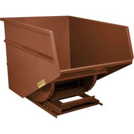Wright® Heavy Duty Steel Self Dumping Forklift Hopper 3 Cu. Yd. 7000 lb. Capacity Brown 30099-BRN