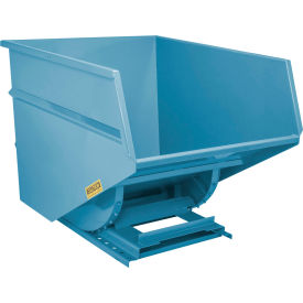 Wright® Heavy Duty Steel Self Dumping Forklift Hopper 3 Cu. Yd. 7000 lb. Capacity Blue 30099-PLYBL