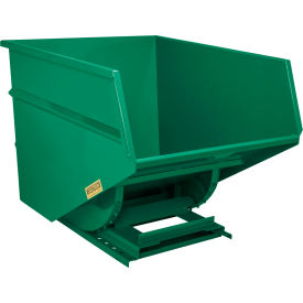 Wright® Heavy Duty Steel Self Dumping Forklift Hopper 3 Cu. Yd. 7000 lb. Capacity Dark Green 30099-RNFT