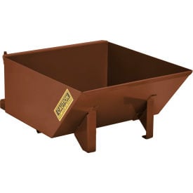 Wright® Low-Profile Steel Self Dumping Forklift Hopper 1/3 Cu. Yd. 4000 lb. Capacity Brown 3355LP-BRN