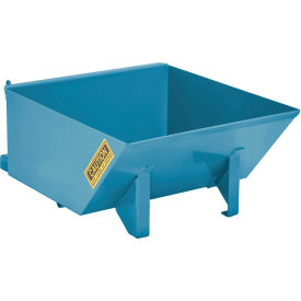 Wright® Low-Profile Steel Self Dumping Forklift Hopper 1/3 Cu. Yd. 4000 lb. Capacity Blue 3355LP-PLYBL