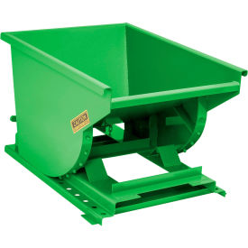 Wright® Heavy Duty Steel Self Dumping Forklift Hopper 1/3 Cu. Yd. 6000 lb. Cap. Bright Green 3377-GNBT