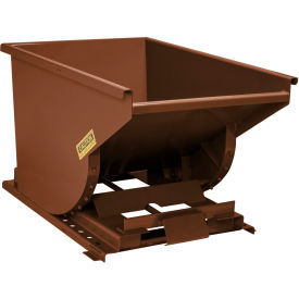 Wright® Steel Self Dumping Forklift Hopper with Bump Release 1/3 Cu. Yd. 4000 lb. Cap. Brown 3377BR-BRN